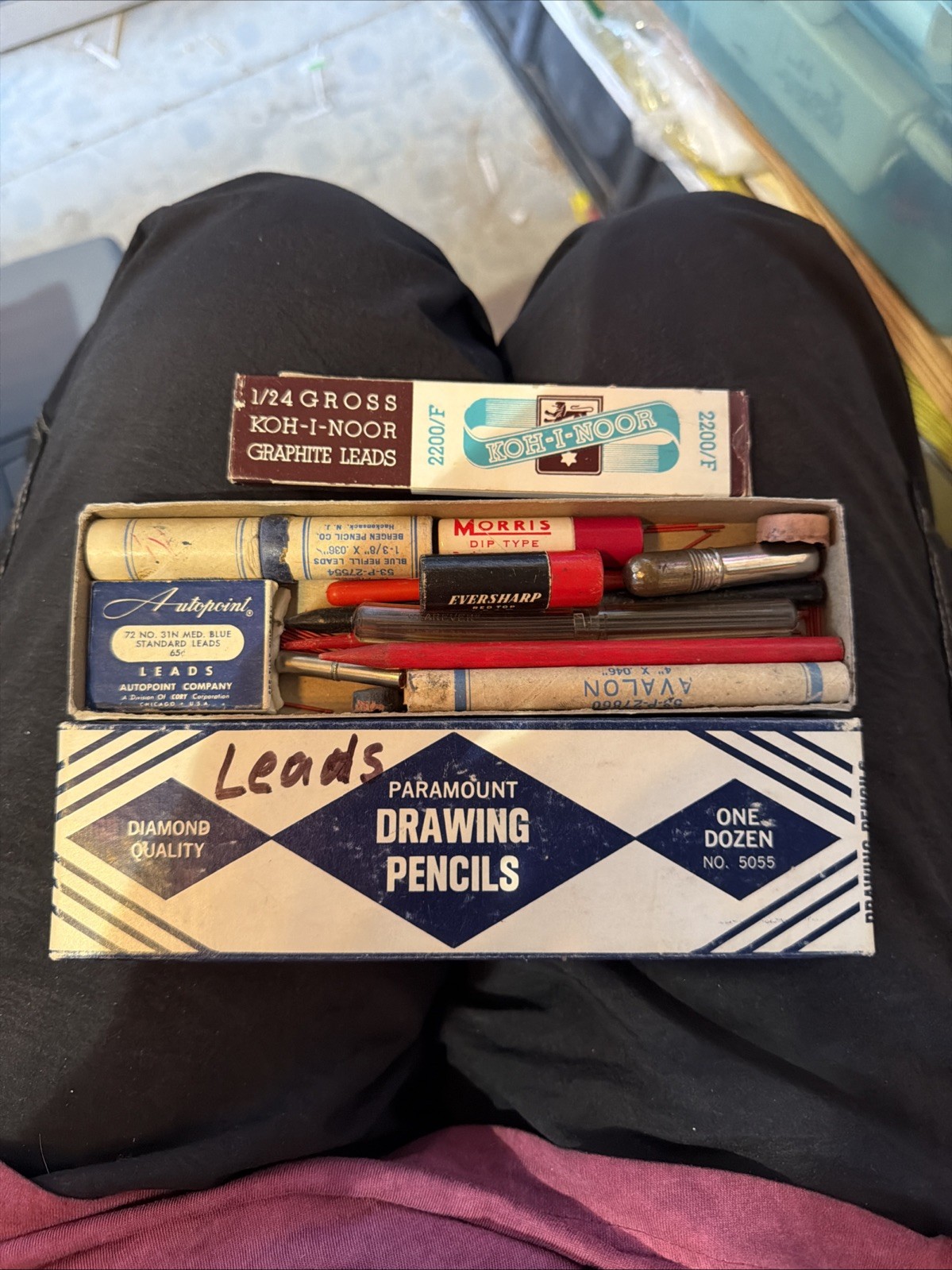 Lot Of Vintage Mechanical Pencil Leads Fineline koh i noor, morris, Eversharp