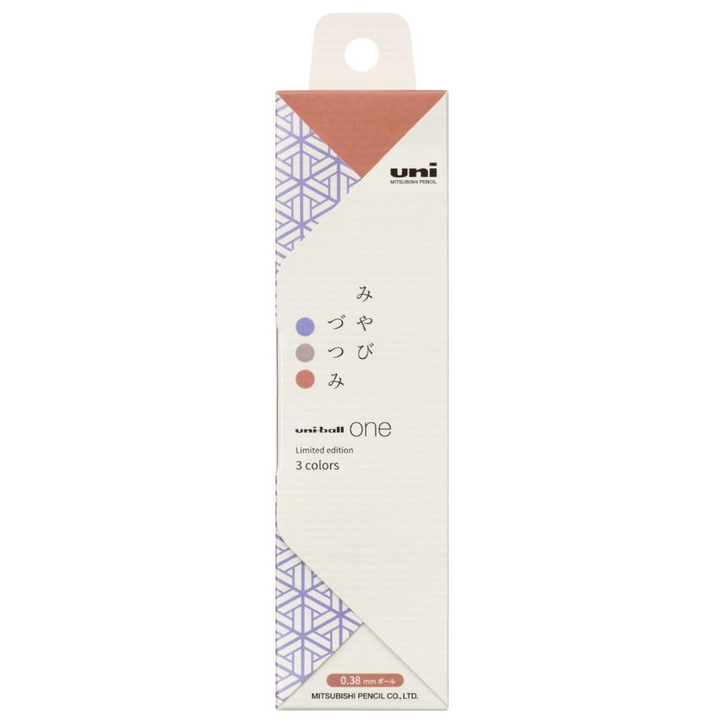 mitsubishi pencil uni-ball one Japanese style Color 0.38mm [Miyabi Zutsumi] 3P