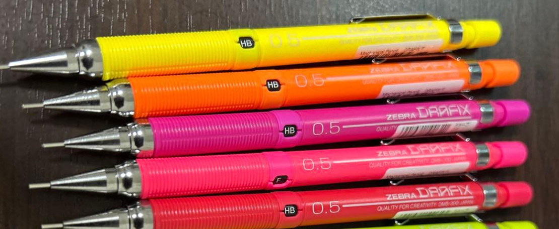 Zebra Drafix Mechanical Pencil 0.5mm 9 Pack Overseas Limited Edition Colors New