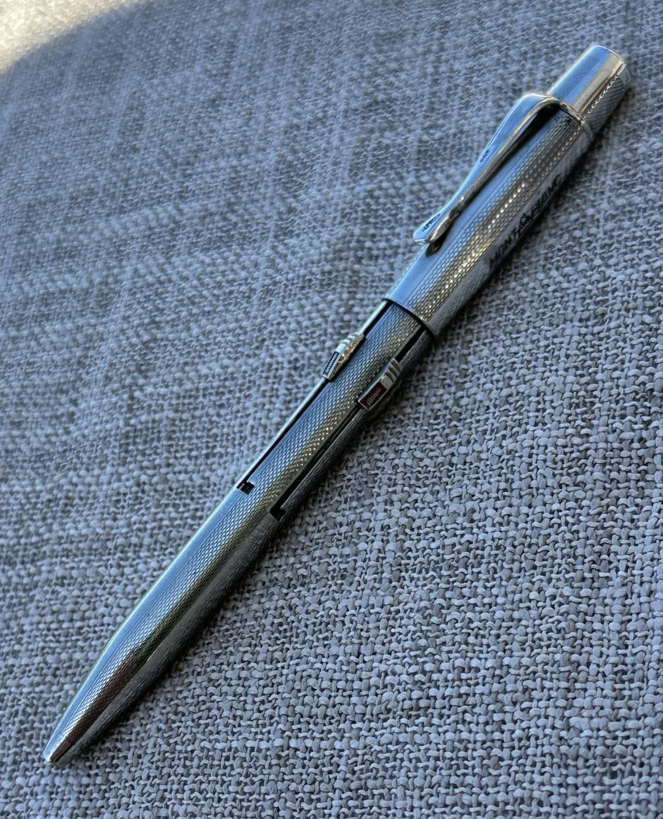 Vintage Montblanc 4-Color Multi-Function Pencil, 1950s-60s, Round Barleycorn