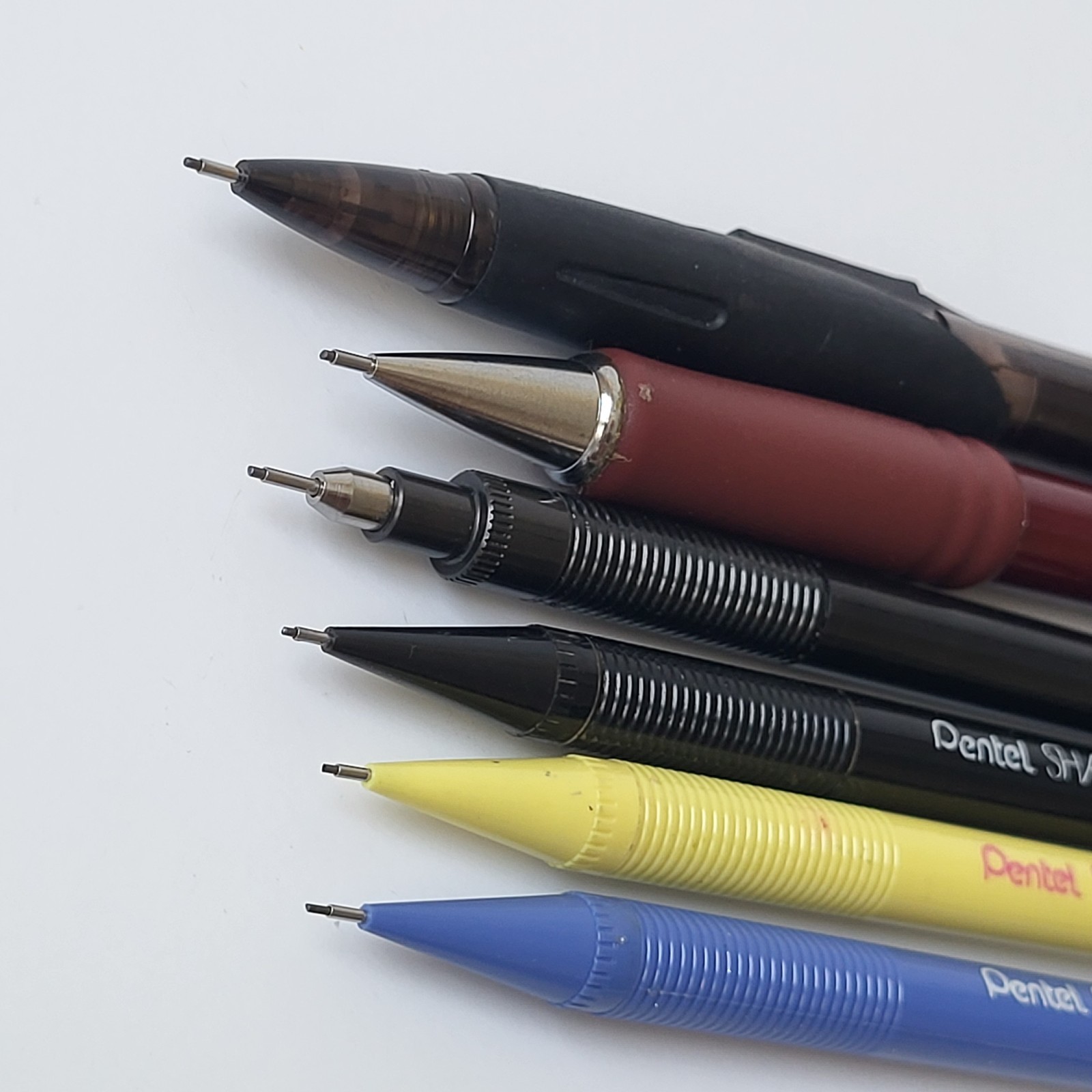 Pentel Mechanical Pencils Lot of 6 Sharplet-2 PG307 Twist Erase Click PD277