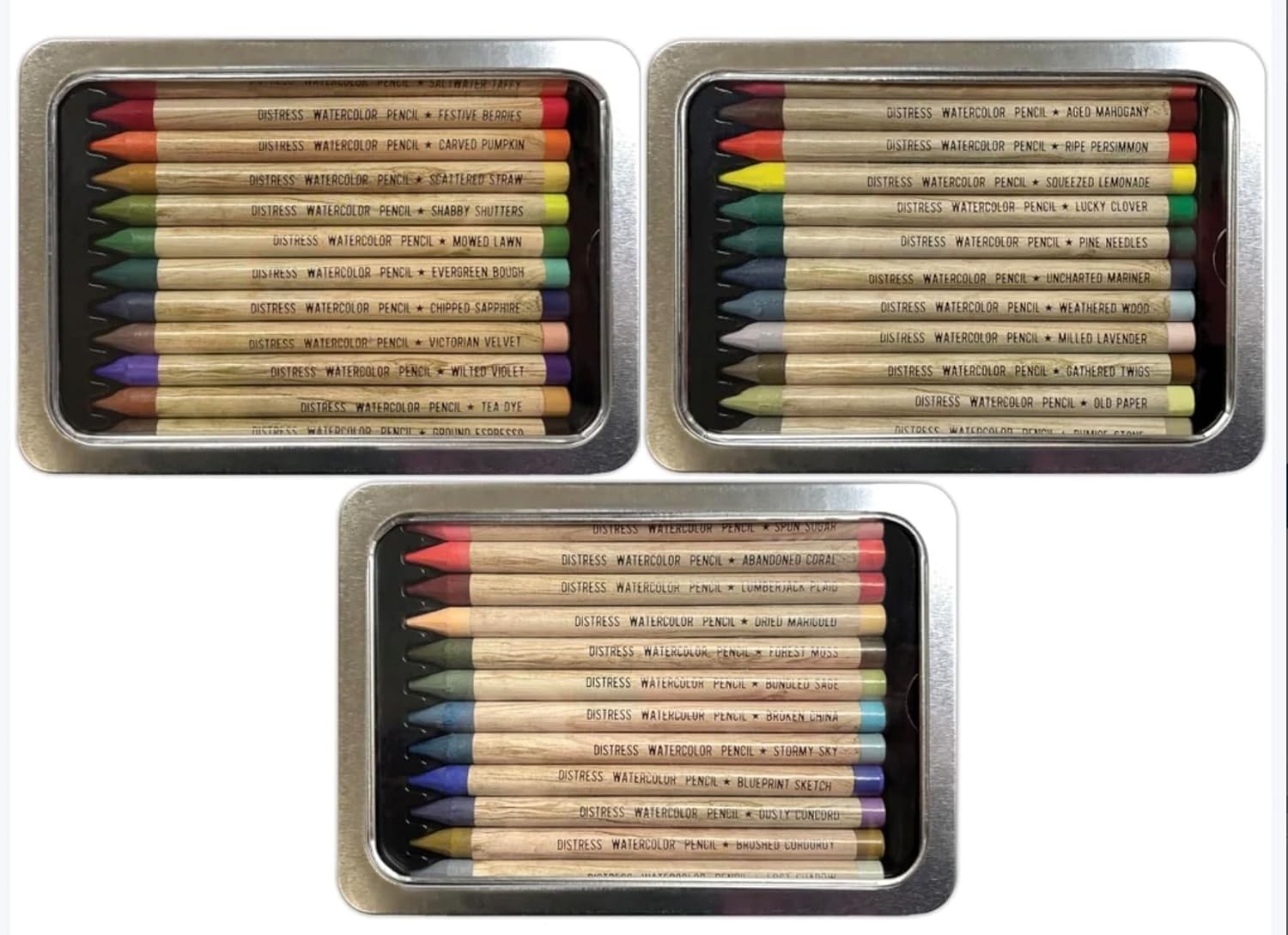 Ranger Ink Bundle – Tim Holtz Distress Watercolor Pencil 4 Count (Pack of 3)