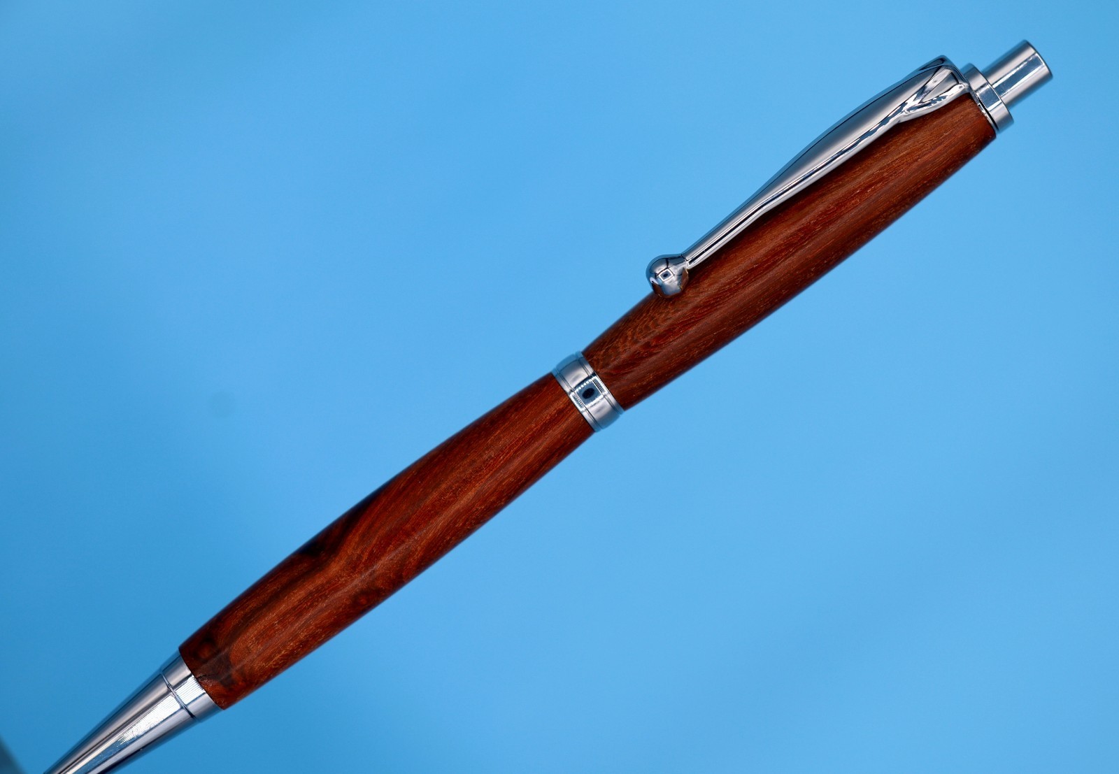 Luxury Rosewood Mechanical Pencil Chrome Finish 0.7mm + Extra Lead/Erasers Gift