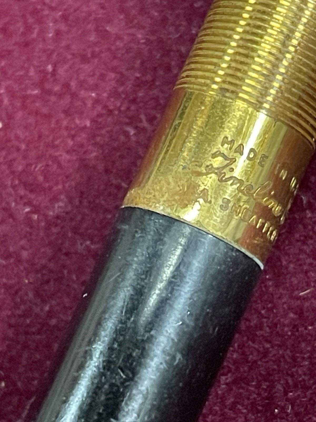 Vintage Sheaffer Fineline Mechanical Pencil Black & Gold, Works, Shows Use