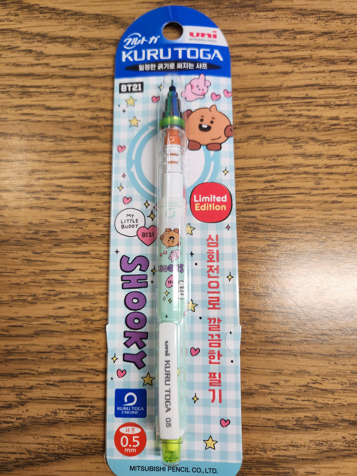 Kurutoga Mechanial Pencil Limited Edition BT21-SHOOKY 0.5mm Korean Edition