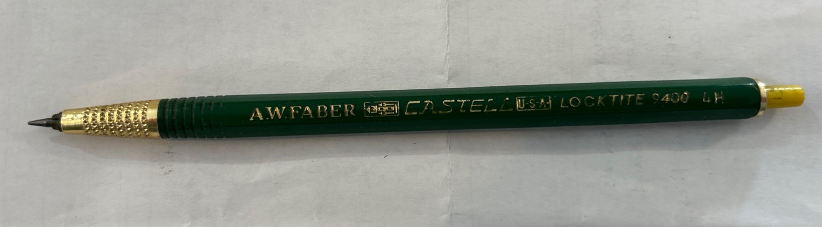 Vtg AW Faber Castell Locktite 9400 Drafting Mechanical Pencil Green 4H