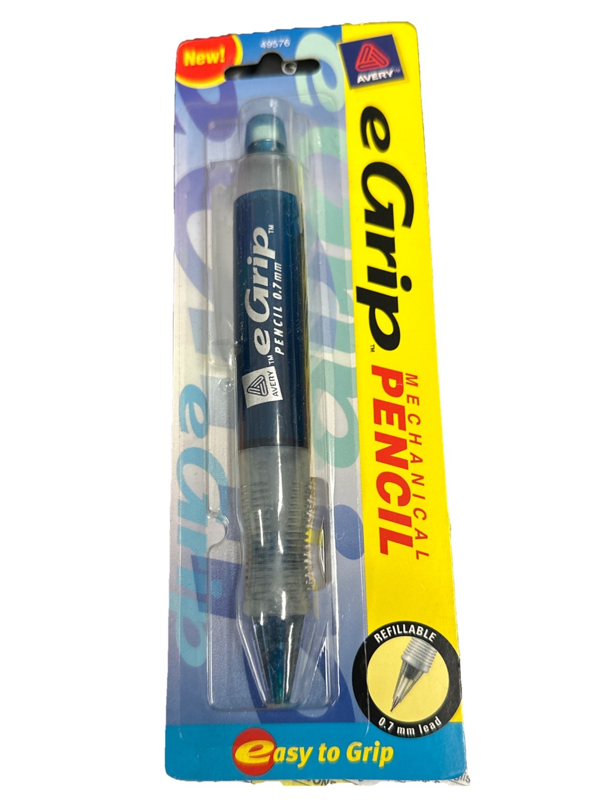 Avery eGrip Mechanical Pencil Refillable 0.7mm Blue Discontinued Brand New FS