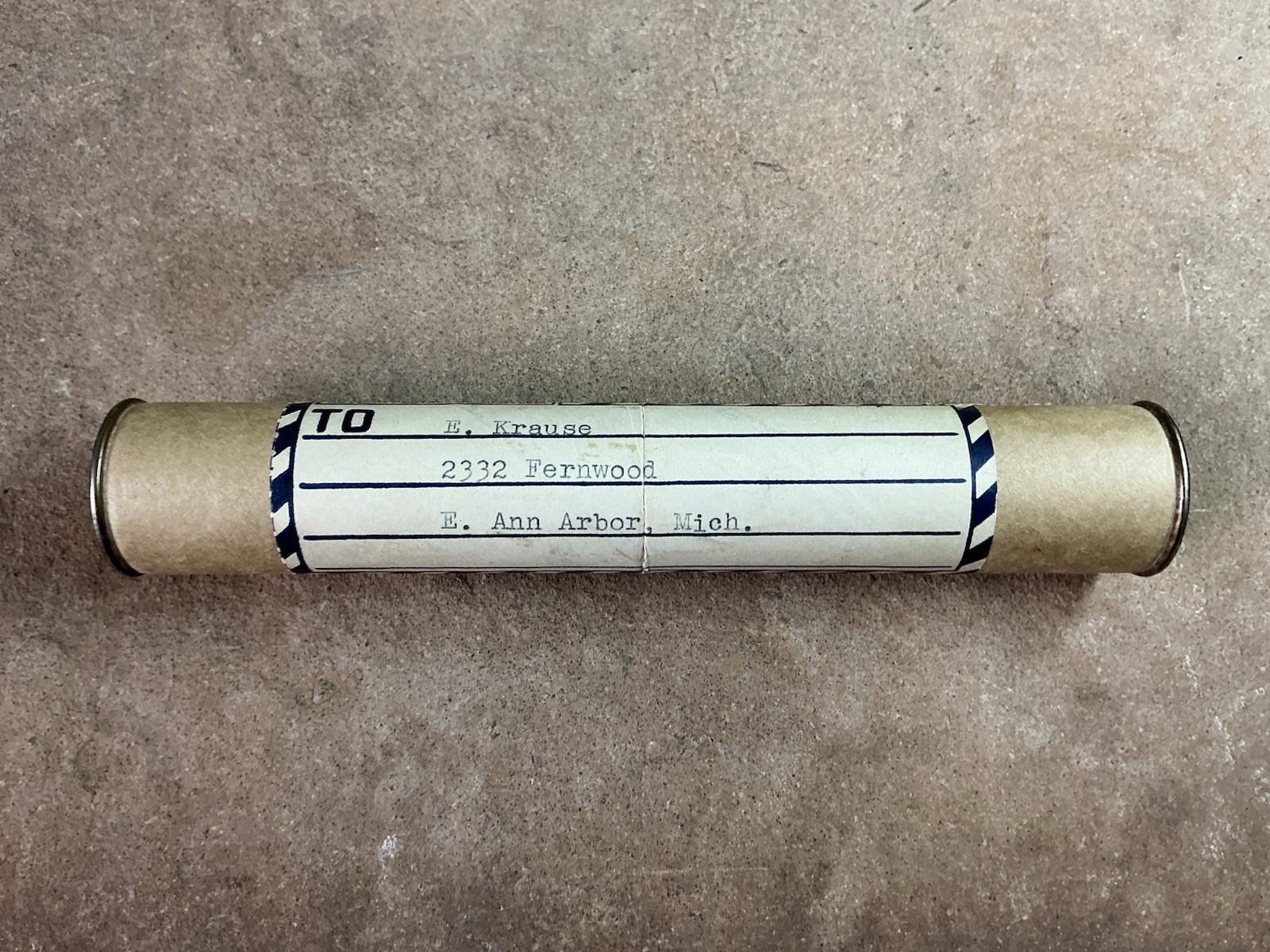Vtg Ad Mechanical Pencil 8 Ball Cap, City Electric Ann Arbor Old Mail Tube 6¢