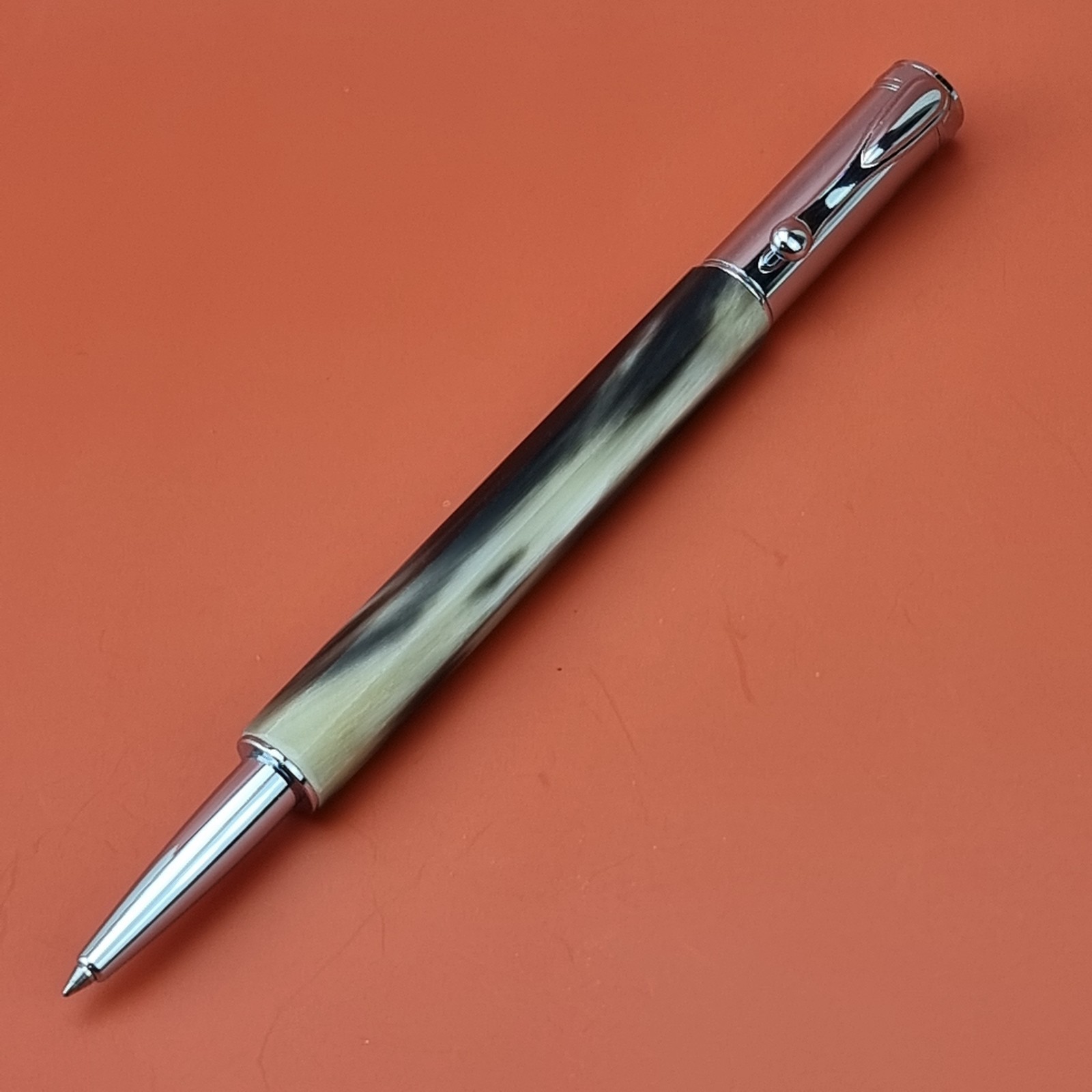 Hand Crafted Water based Ballpointpen with Octagonal Horn