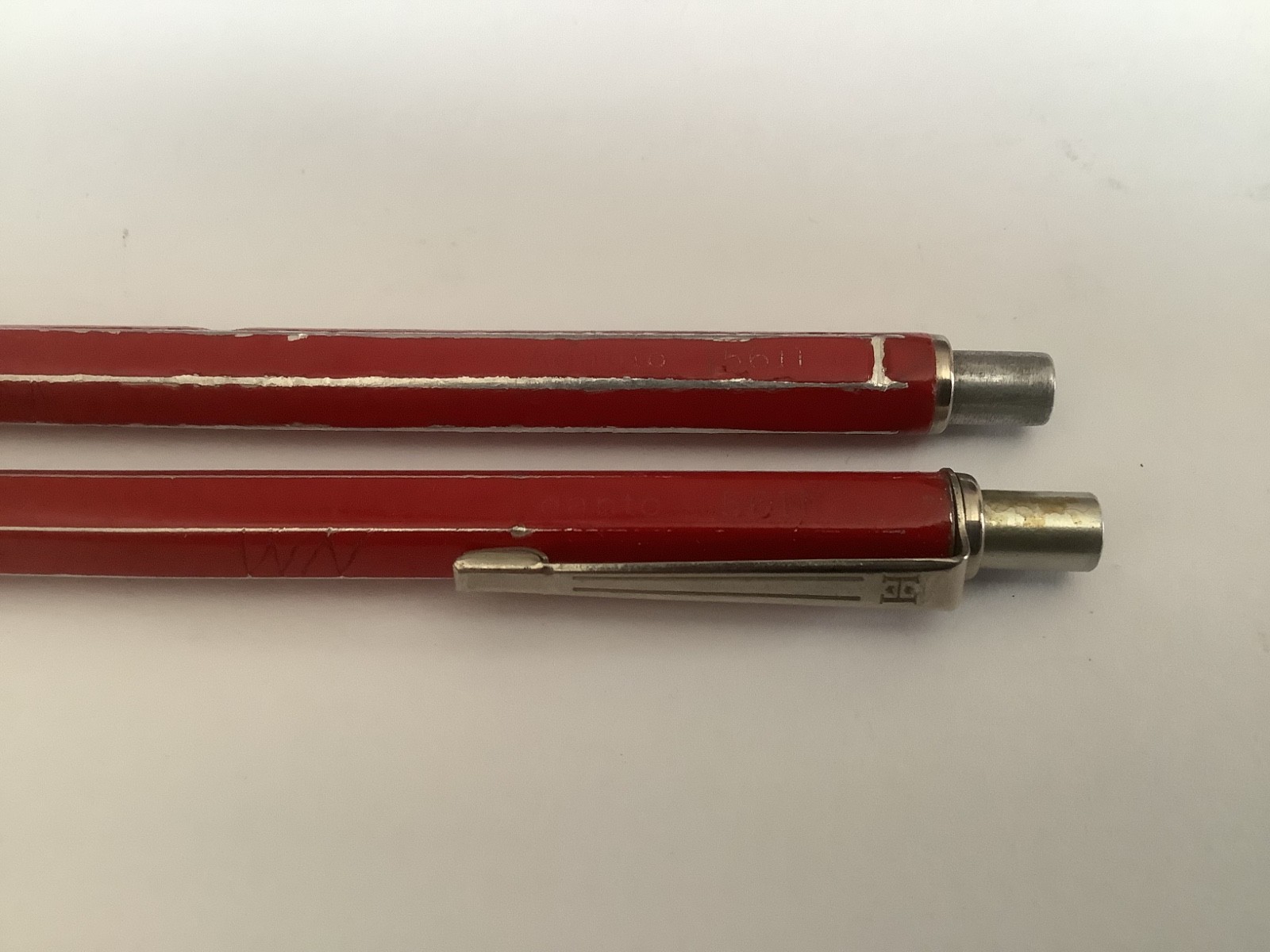 Vintage Drafting Drawing Mechanical Pencil Red Italy Lot of 2 KOH-I-NOOR 5611