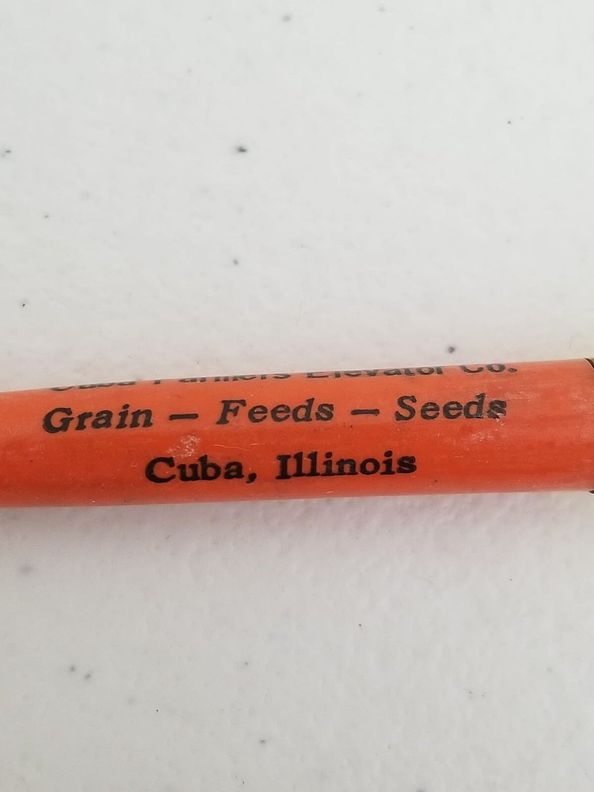 Vintage Everglide Mechanical Pencil Cuba Farmers Elevator Co. Grain Feeds Seeds
