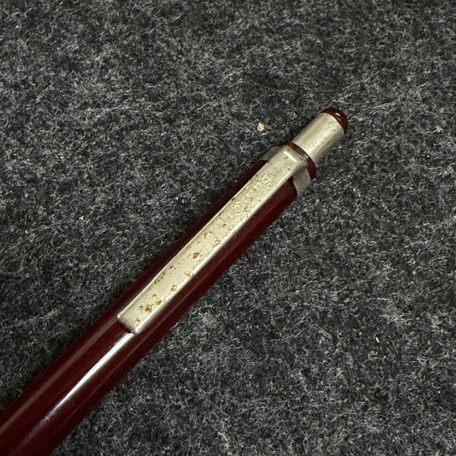 Rare 1980s rOtring T 0.7mm Burgundy Gen 1 Half-Sliding Sleeve Pencil Used