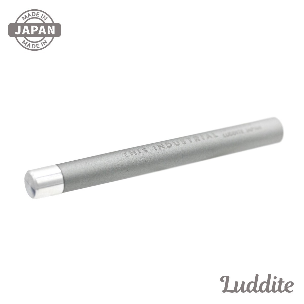 LUDDITE Aluminum Blast Finish Lead Case for Mechanical Pencil Gray Made in Japan