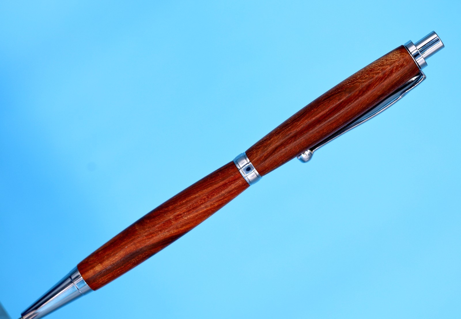 Luxury Rosewood Mechanical Pencil Chrome Finish 0.7mm + Extra Lead/Erasers Gift