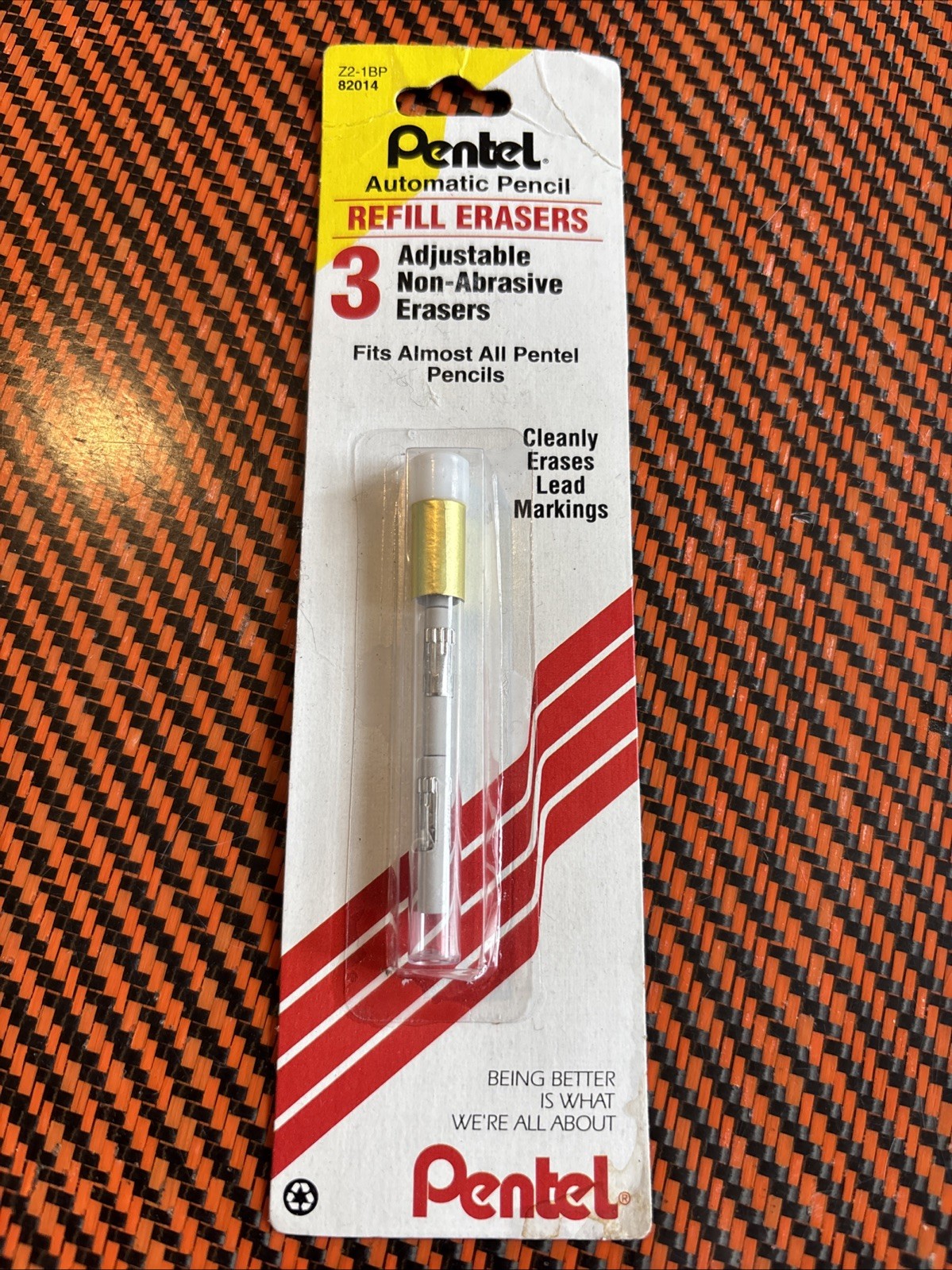 Vintage 1990s Pentel Automatic Pencil refill eraser pack Z21BP 3 Count New