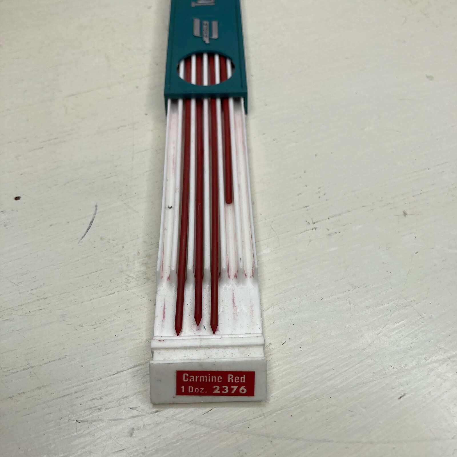 Turquoise Eagle Drawing Leads 3 Slide Containers Lot Partial 2H E4 Carmine Red