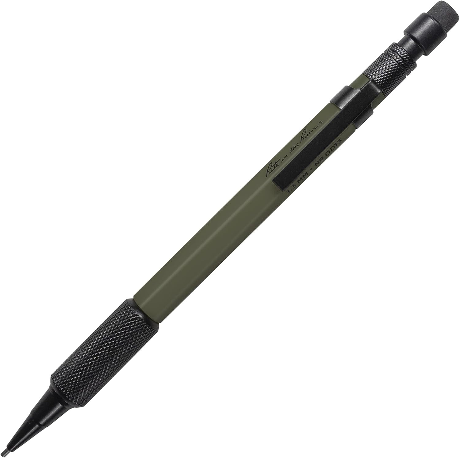 Weatherproof Mechanical Pencil, Olive Drab Barrel, 1.3Mm Black