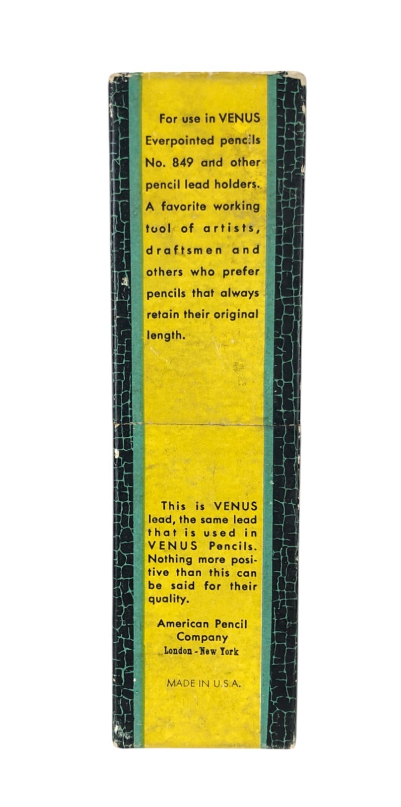 Vintage Venus No. 842 Black Refill Leads Box of 6