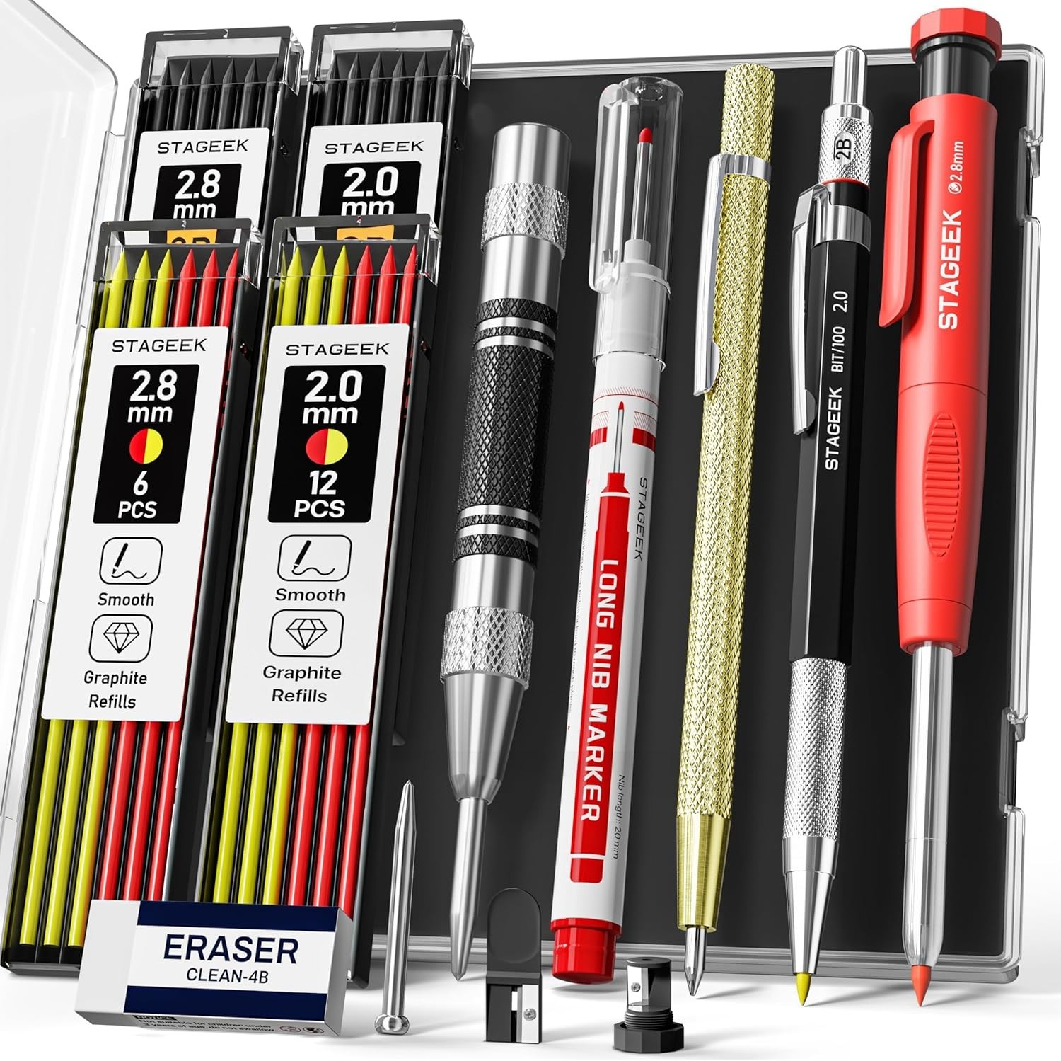 Brand NEW & SEALED!!! STAGEEK 14 Pack Carpenter Pencil Set