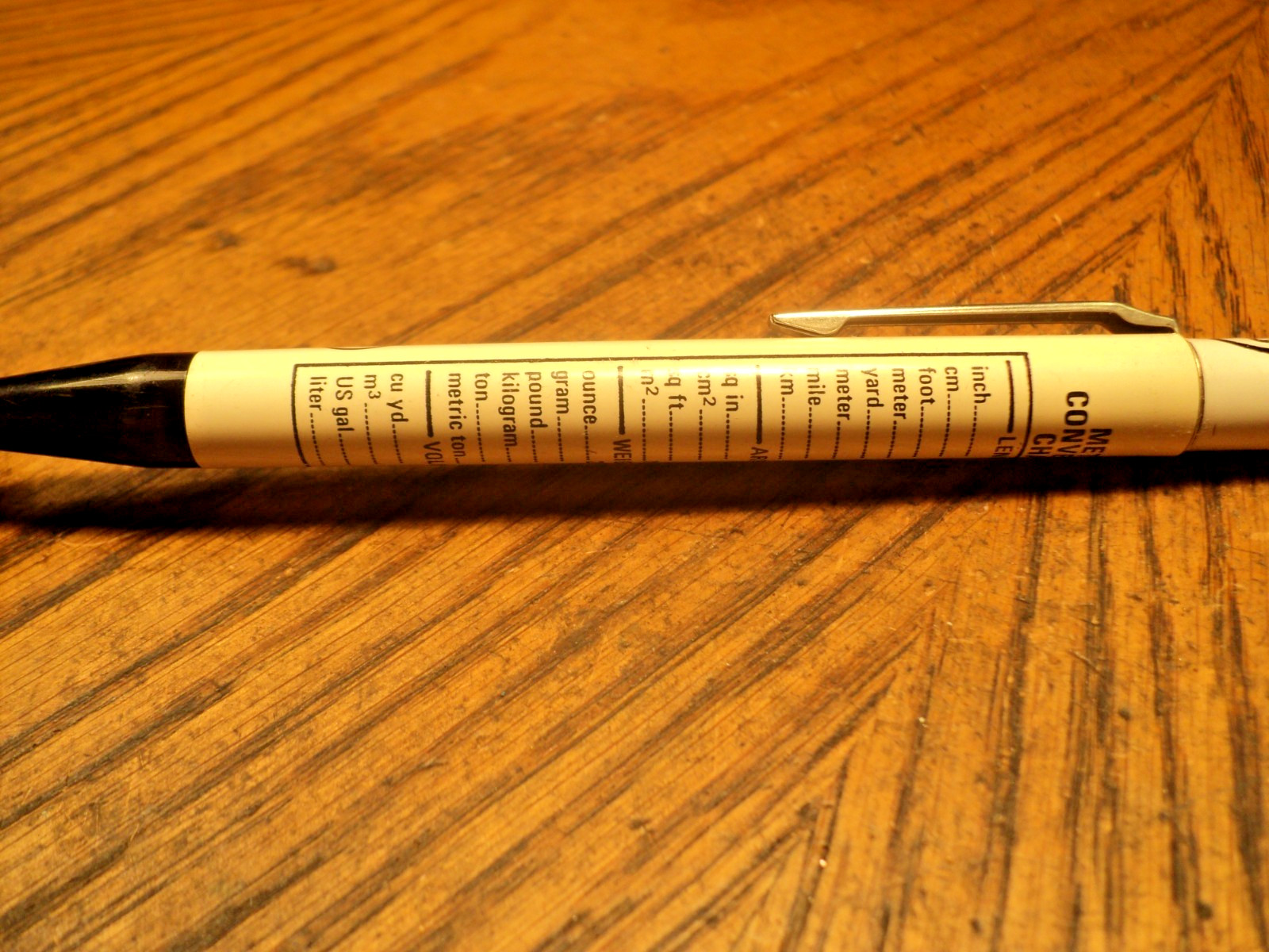 Vintage Autopoint Mechanical Pencil USS South Works Metric Chart 5-3/4″ Long
