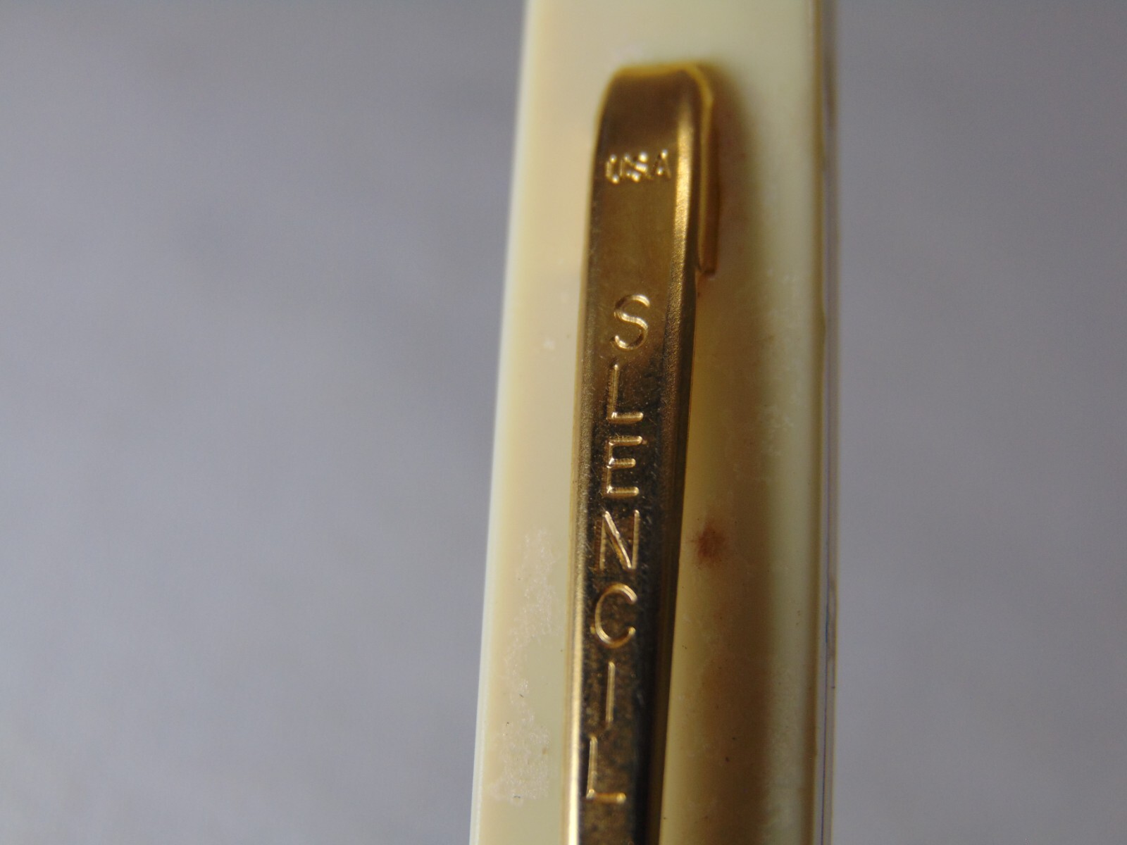 Vintage Stencil Mechanical Pencil Advertising BCIP B CIP USA Made Red Black Dot