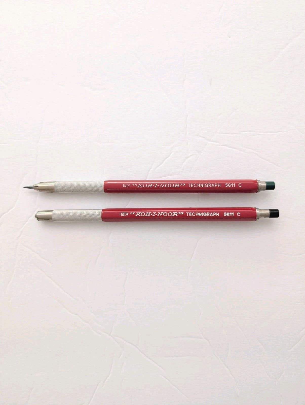 KOH-I-NOOR Red Technigraph 5611 Lead Holder Lot Drafting Pencil Vintage Italy