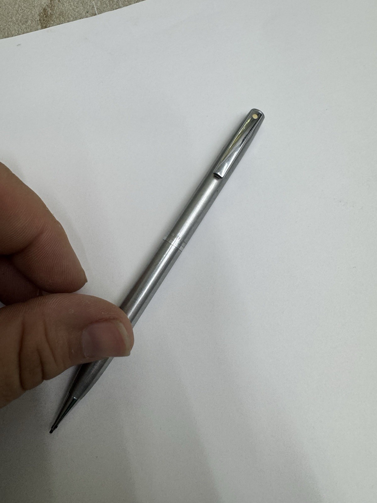 Vintage SHEAFFER White DOT Chrome Twist Mechanical Pencil 0.9mm