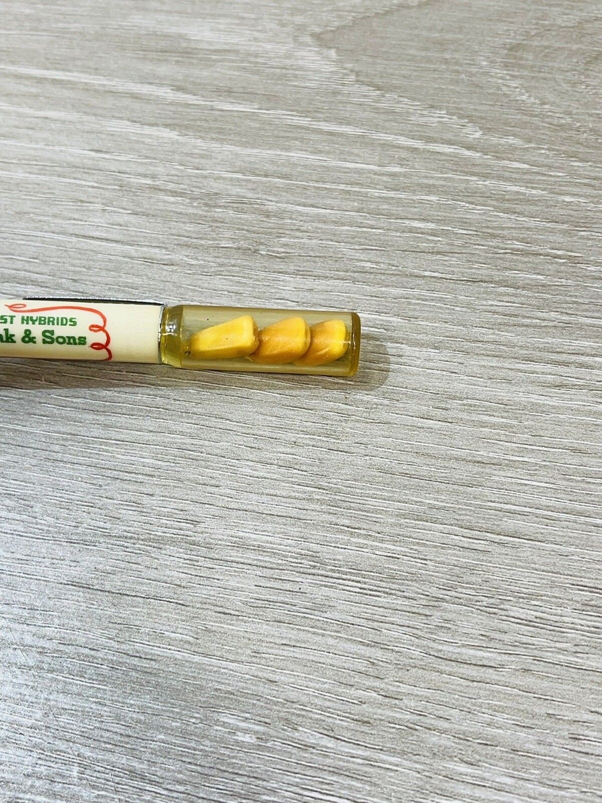 Rare Vtg Super Crost Hybrids Corn Ritepoint Mechanical Pencil Sample Display Top