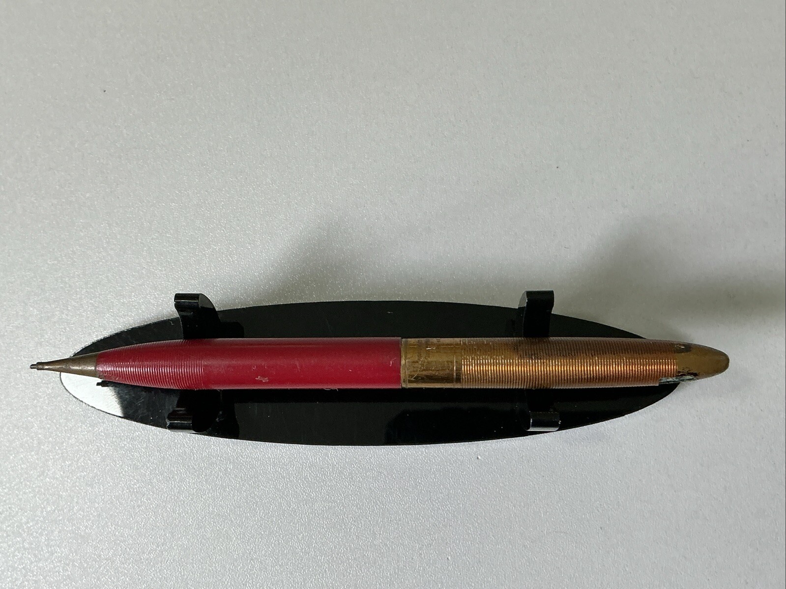 Vintage Sheaffer Fineline Division Mechanical Pencil – Red & Brass – A318