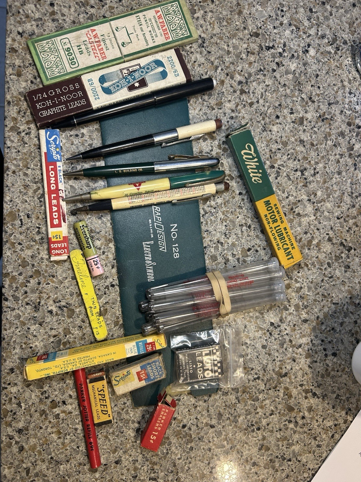 Vintage Drafting Pencil Lead Lot – Koh-I-Noor, Faber, Script, Mechanical Pencils