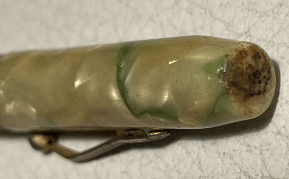 Arnold Mechanical Pencil 1930-1950 Yellow Jade Marbled Celluloid Body