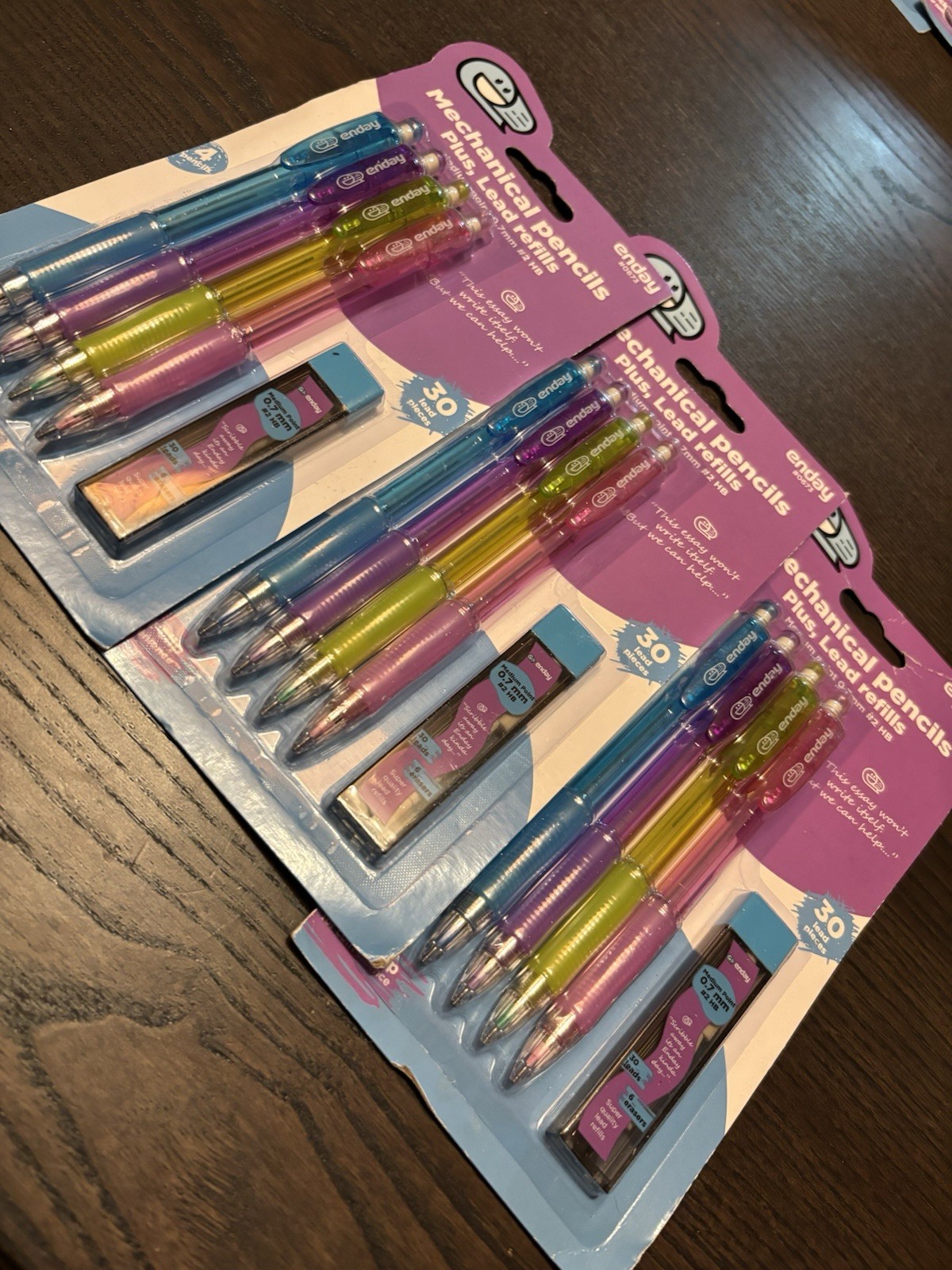 Enday Mechanical Pencils 0.7mm #2 HB Lead Pencil with Dark Lead and Durable