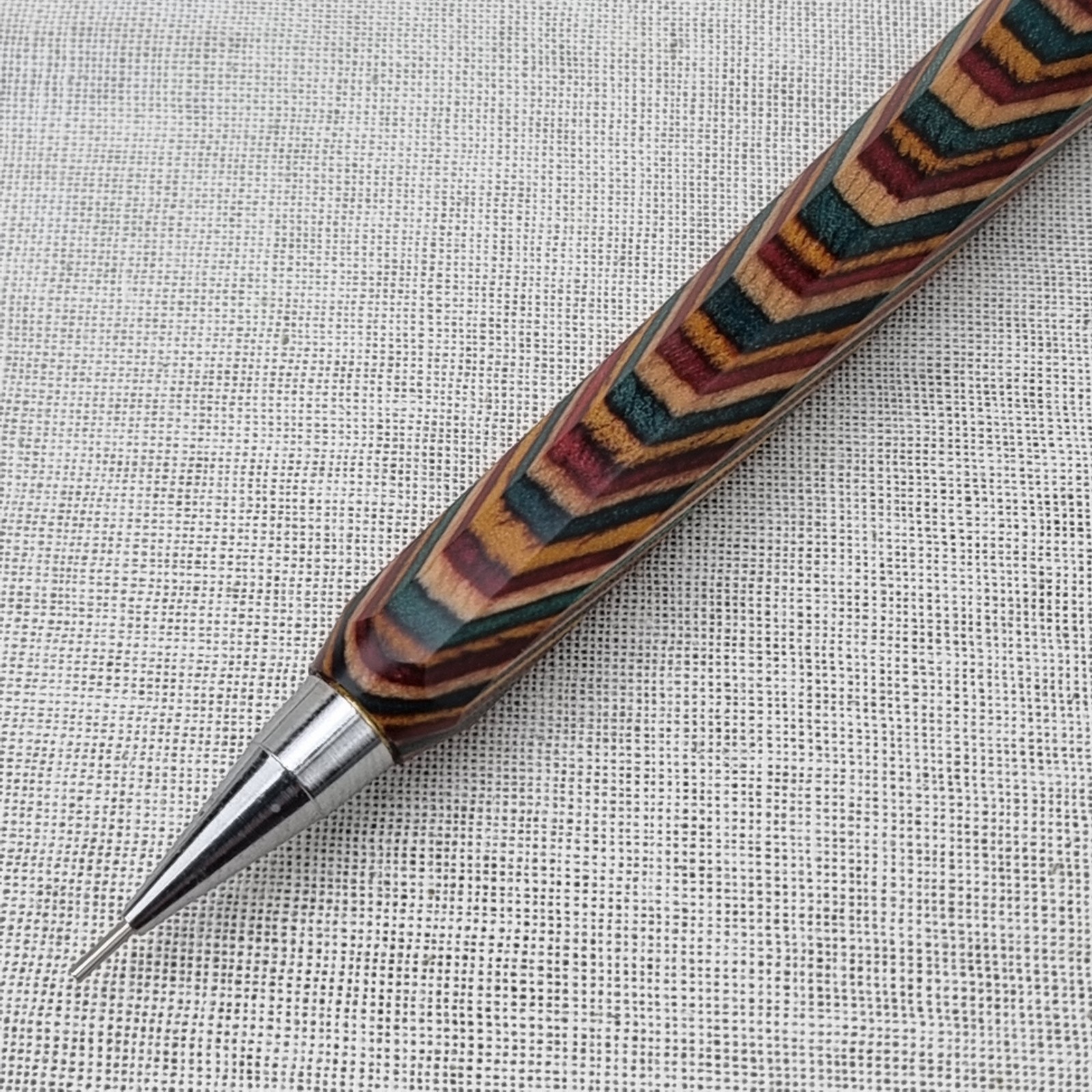 Hand Crafted Pentel P-205(0.5mm) Mechanical Pencil with Octagonal Wood Barrel