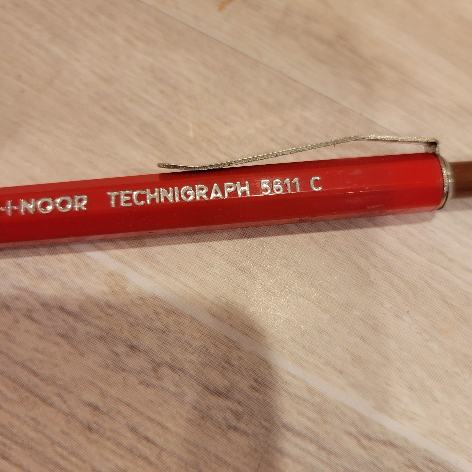 Vintage Koh-I-Noor Technigraph 5611 C Lead Holder Red Made in Italy With 1 Lead