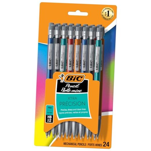Xtra-Precision Mechanical Pencil, Metallic Barrel, Fine Point (0.5mm), 24