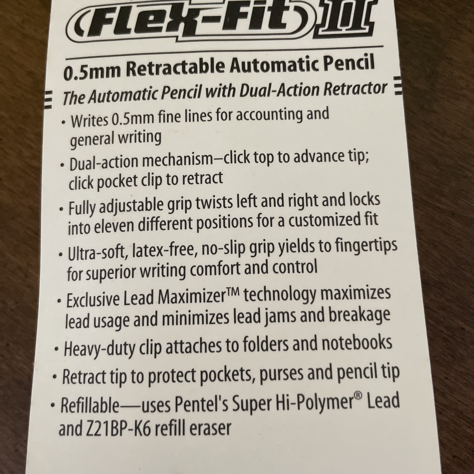VTG Pentel Flex-Fit II Automatic pencil 0.5mm New Sealed NOS