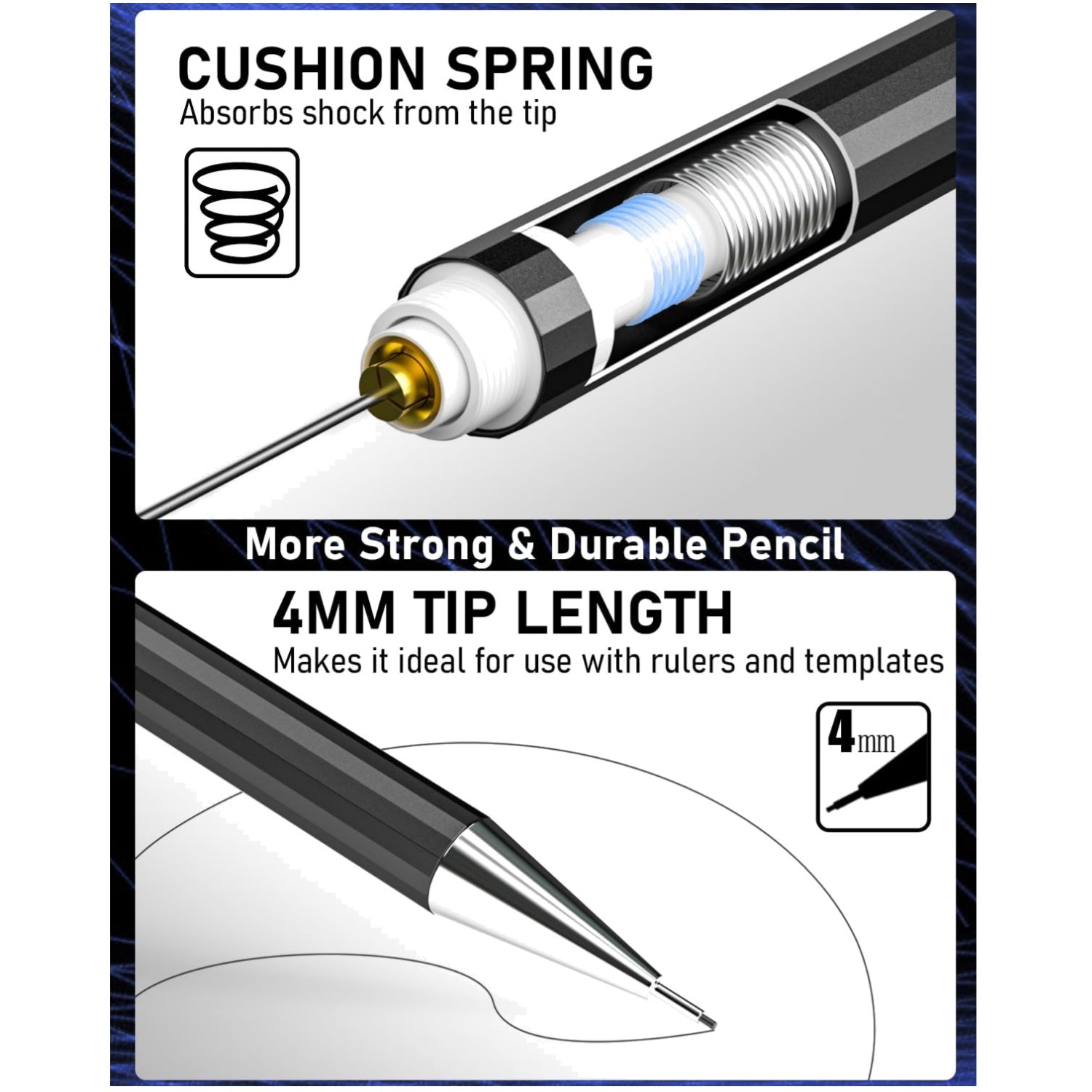 Complete Mechanical Pencil Collection – 6PCS with 8 Refills