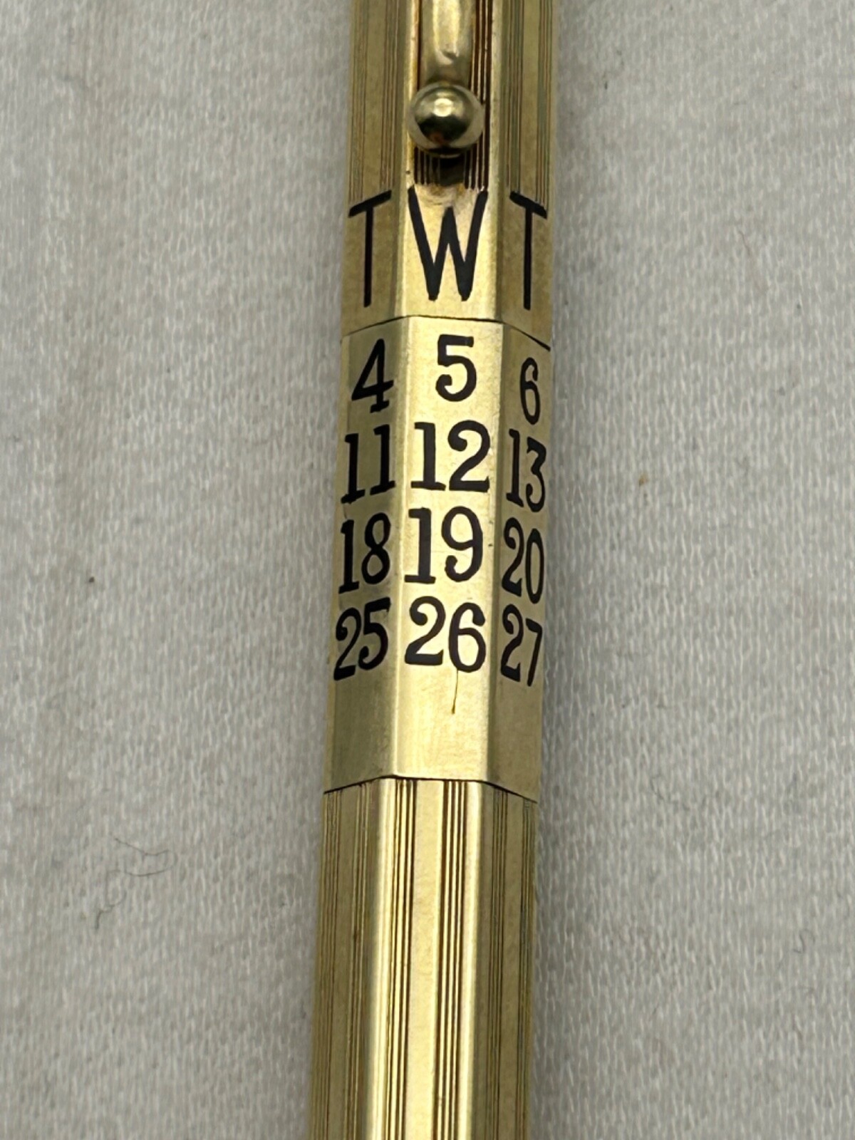 Perpatual Calendar 14K Solid Gold Pencil-Exc. Condition