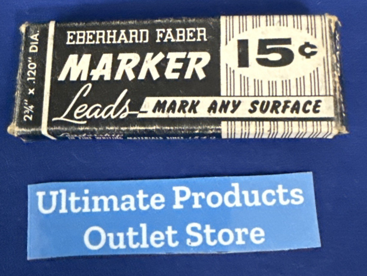 Eberhard Faber Writing Marker Black (1589) Leads Mark Any Surface Vintage