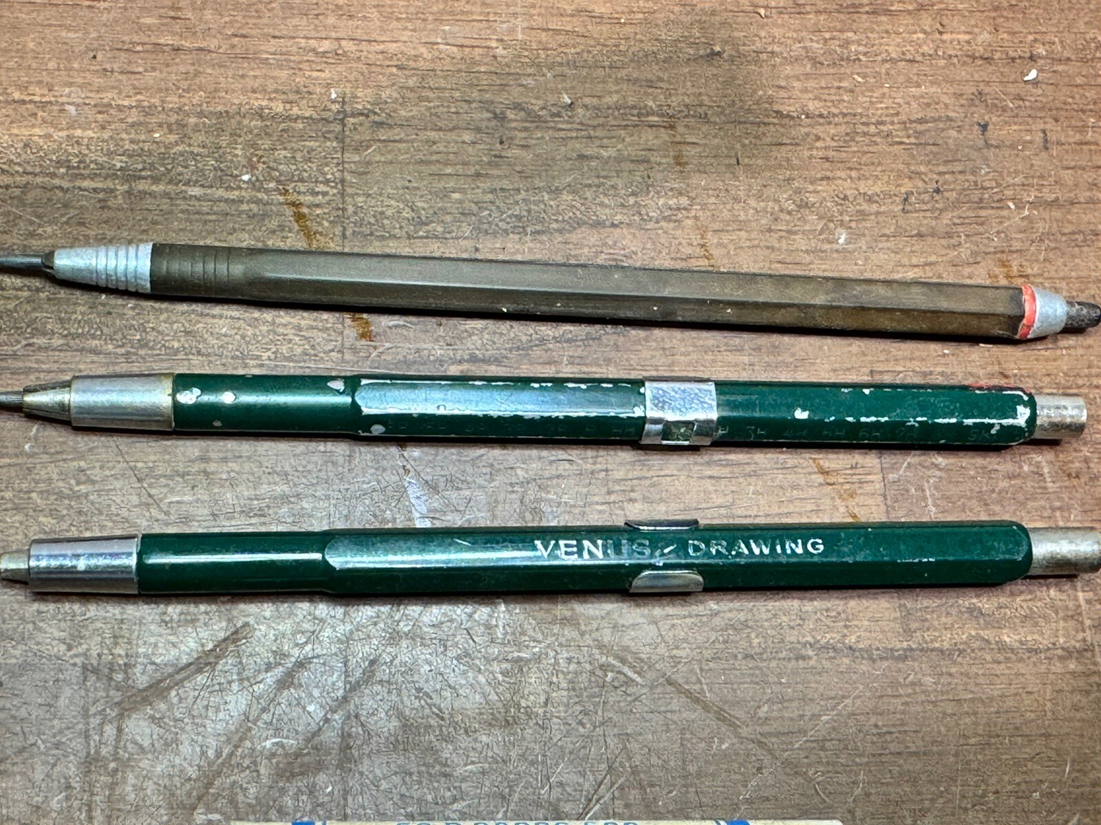 Vintage Lot Of 3 Mechanical Drafting Pencil Venus Drafting
