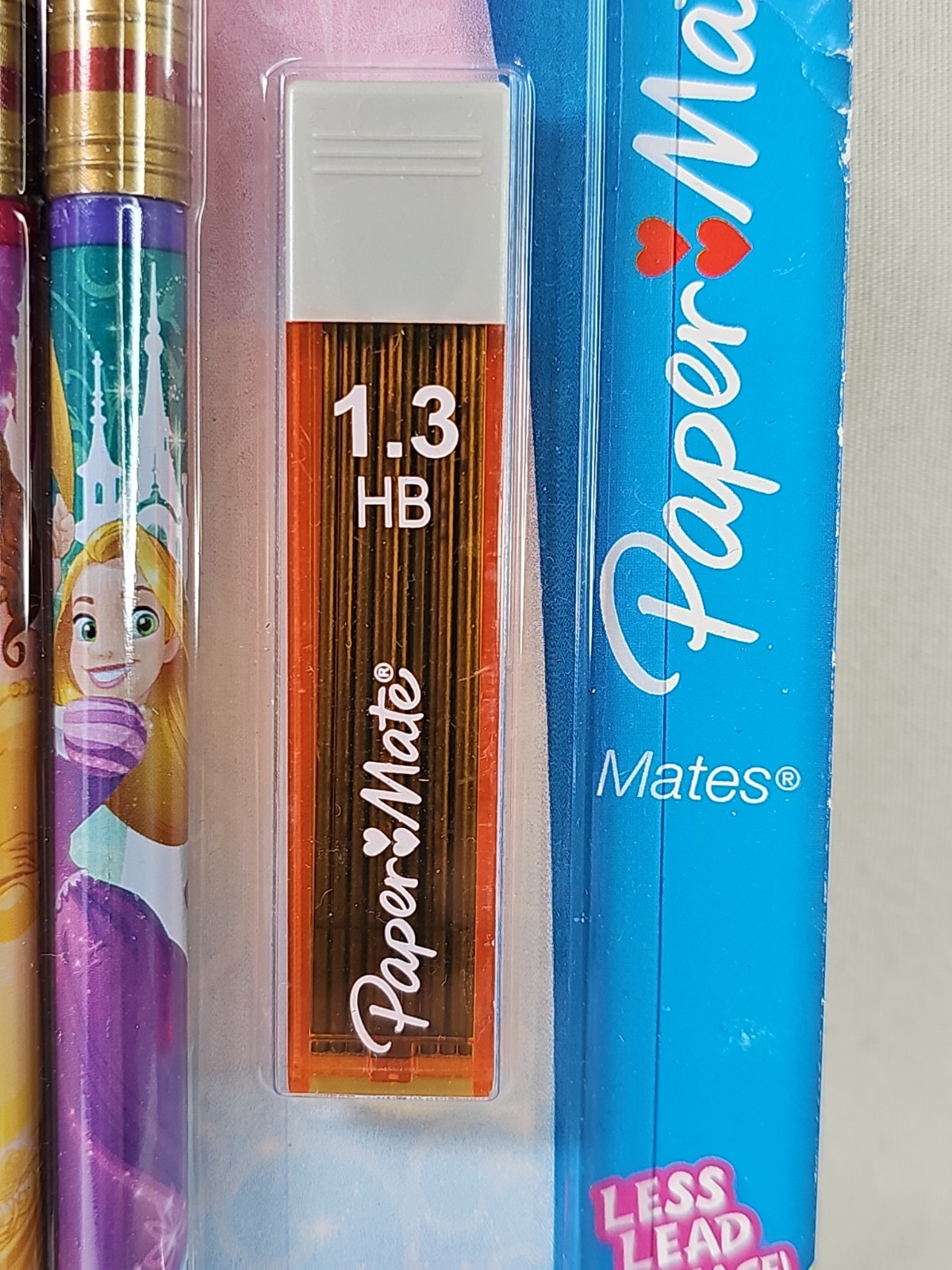 NEW Paper Mate Disney Princess Mechanical Pencil 4 Pack HB #2 Thick lead 1.3 MM