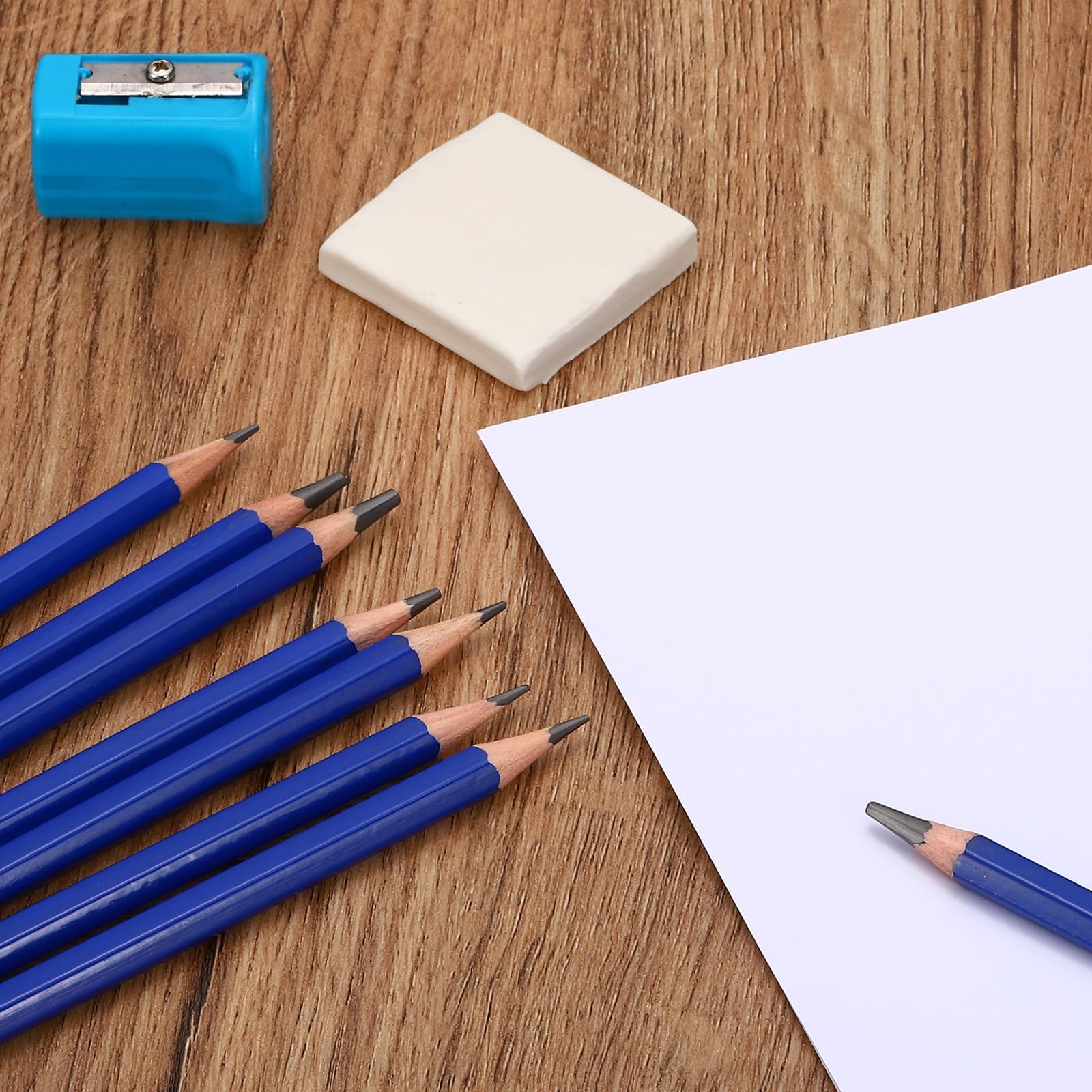 PATIKIL 2B Drawing Pencils for Sketching, 1 Count (Pack of 1), Blue Black