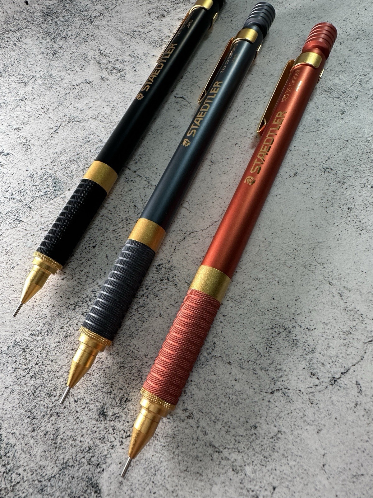STAEDTLER 925 35 0.5mm Limited Edition Loft Set of 3 Black , Blue And Red