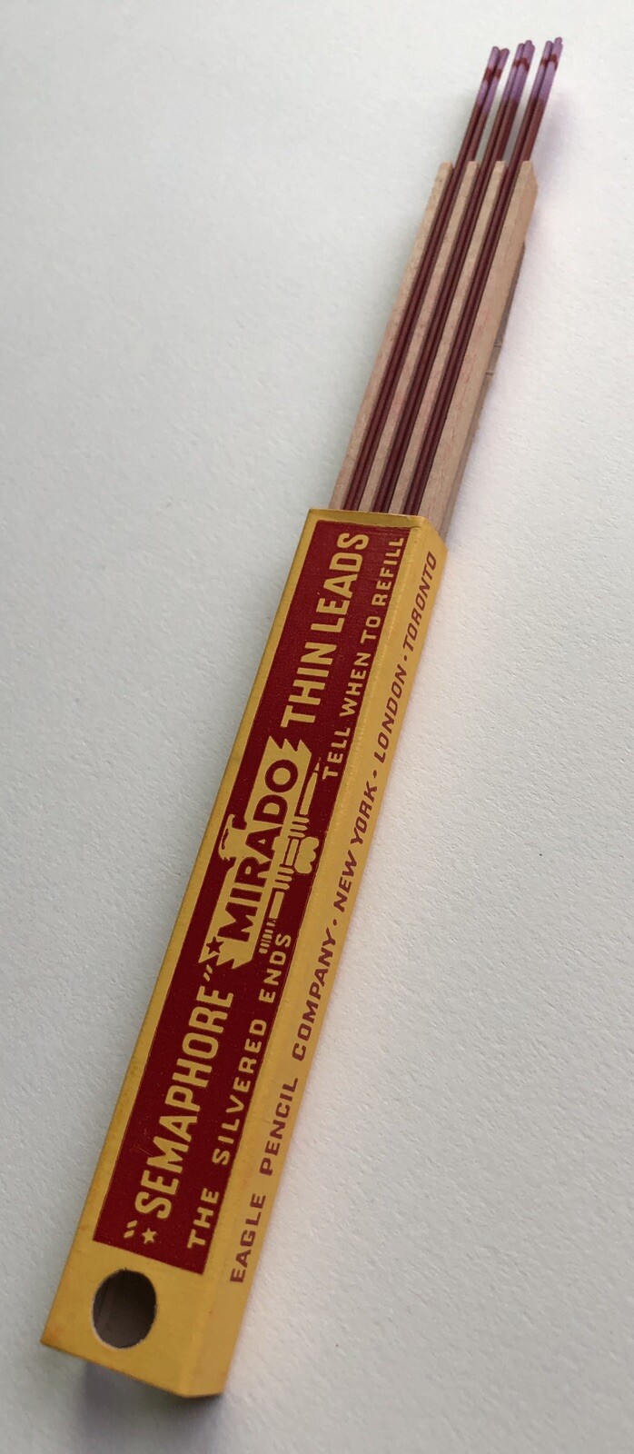 Vintage EAGLE Mirado Semaphore RED 1.18mm Mechanical Pencil Lead NOS 12pk USA