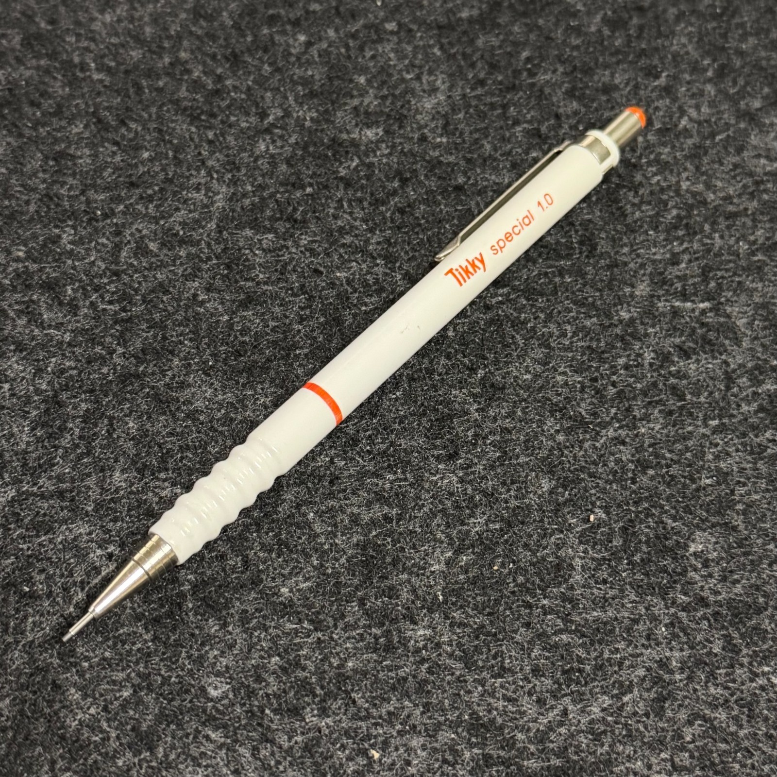 Rare Vintage rOtring Tikky Special 1.0mm White Orange Germany Gen 1 NOS