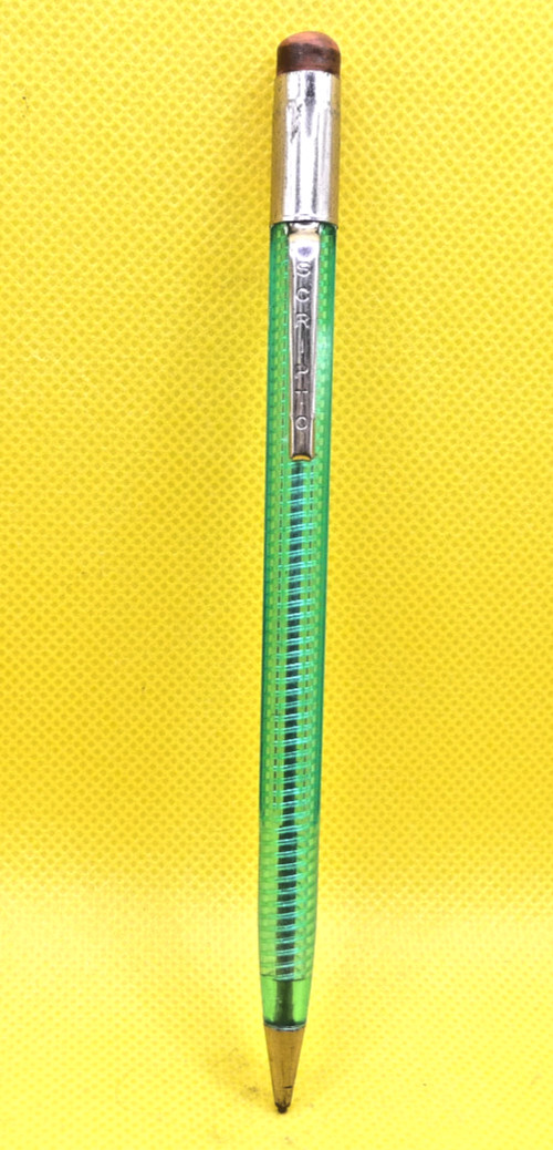 Scripto Vintage Transparent Green l.l mm Pencil-Used-free tin of lead-working