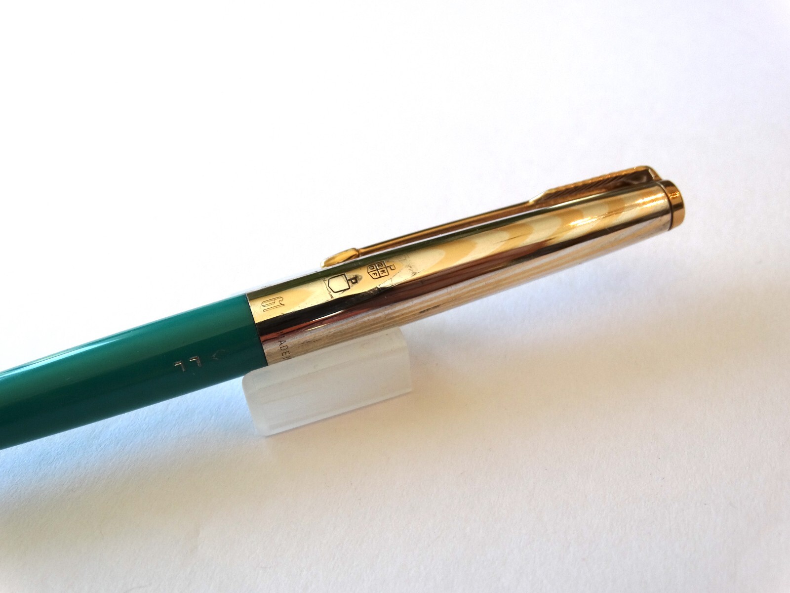 PARKER 61 VINTAGE 12K GOLD FILLED TOP LL PENCIL IN BLUE WITH GOLD TRIM – MINT