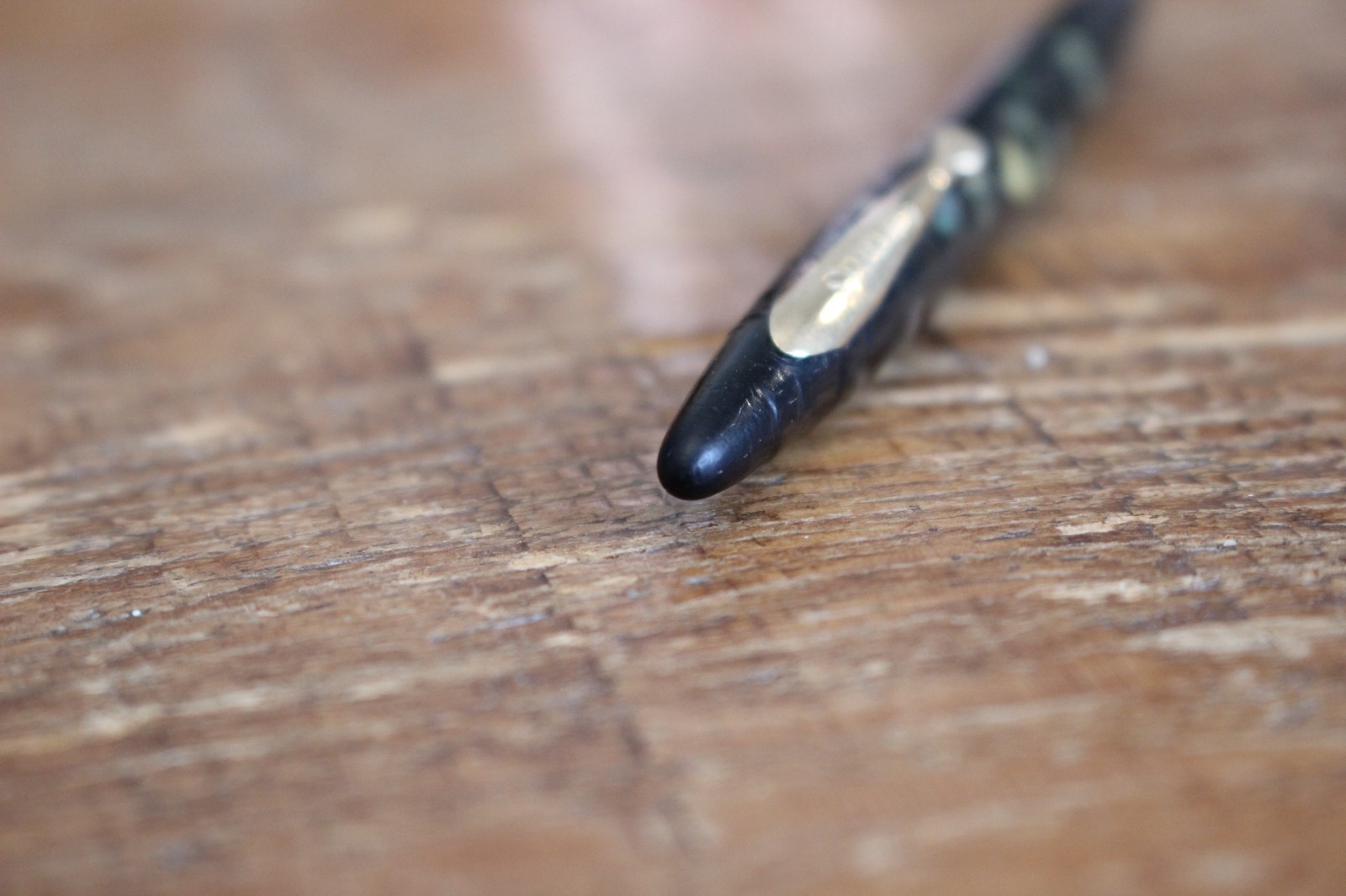 Vintage Black Green Marbled Bakelite Sheaffer Balance Mechanical Pencil Working