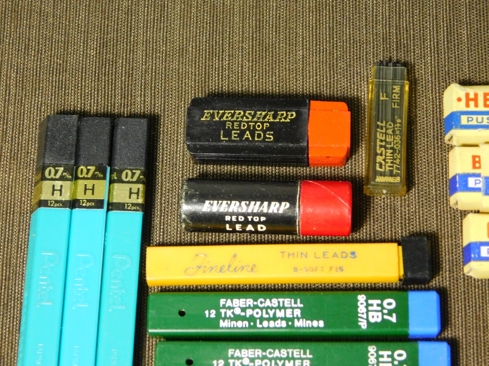 VINTAGE MECHANICAL PENCIL LEADS LOT SCRIPTO MONGOL PENTEL EVERSHARP FINELINE++