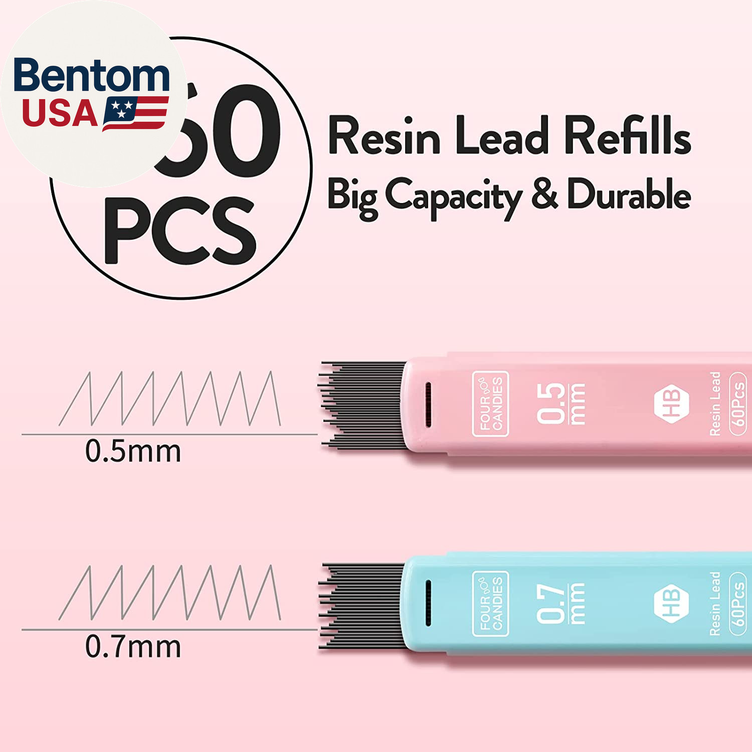 Cute Mechanical Pencil Set, 6PCS Pastel Mechanical Pencils 0.5 & 0.7Mm with 360P